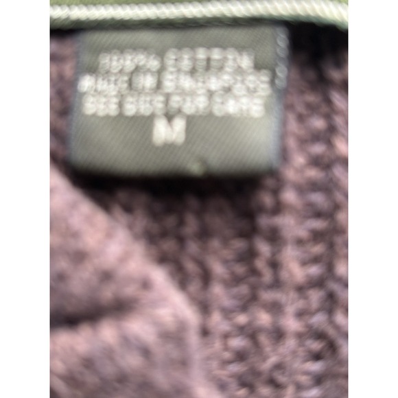 EDDIE BAUER Henley Sweater Mens M Brown Knit Pullover - Picture 6 of 11